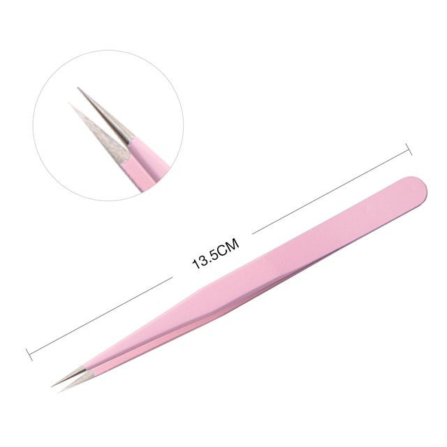 Colorful Anti-static Tweezers For Eyelash Extension Eyebrow Stainless Steel Beauty Set Precision Tweezers Beauty Kit Repair Tools