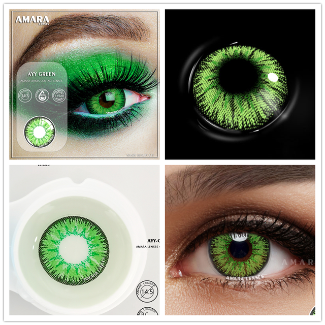 AMARA 2pcsCosplay Anime Eyes Lenses for Eyes AYY Series Makeup Sharingan Beauty Contact Lenses Eye Cosmetic Color Lens Eyes