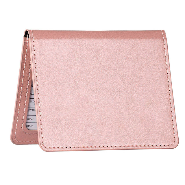 Multifunctional Leather Protective Cover For Small Card Certificate US Vaccine Document Protection Holster Card Wrap Wallet