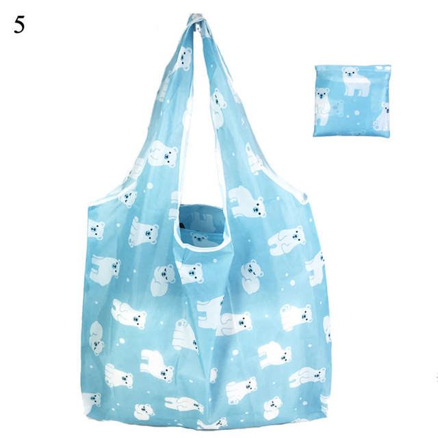 Environmental Shopping Bag Women Foldable Casual Handbag Floral Multifunctional Convenient Shopping Pouch Large Capacity Bag