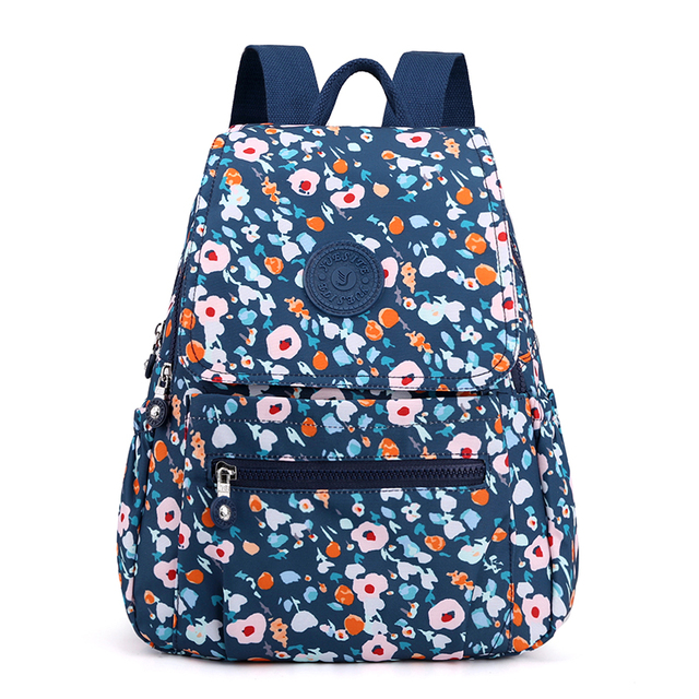 2021 floral pattern anti-theft backpack ladies fashion multifunctional travel backpack high quality nylon student school bags