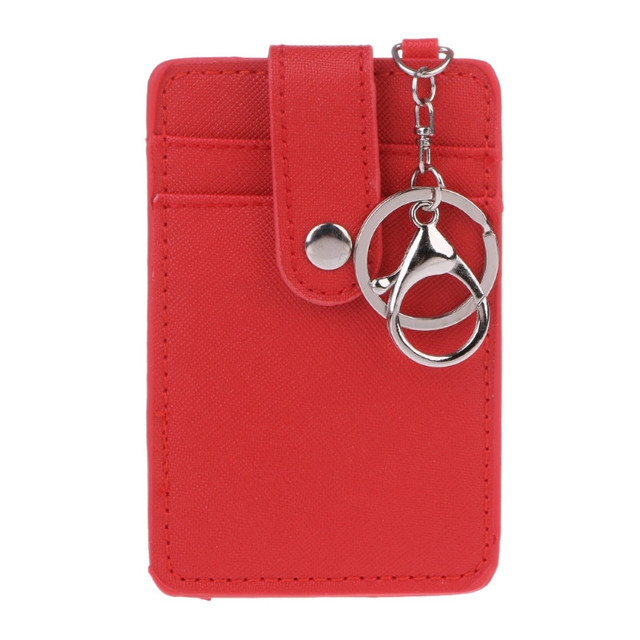 Women Mini Card Holder Portable ID Card Holder Card Cover Desk Work Keychain Keychain Tool