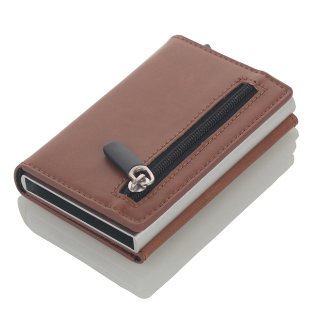 2020 Multifunction Card Holder Wallets PU Leather RFID Credit Card Holders Aluminum Alloy Business Bank ID Card Protector