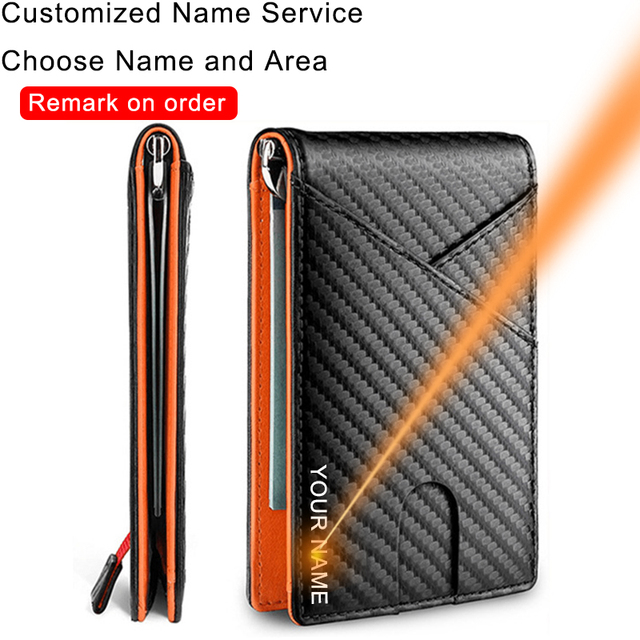 DIENQI Carbon Fiber RFID Men Wallets Money Bag Slim Thin Card Wallet Men Luxury Male Small Short Wallet Bi-fold Vallet Billfold