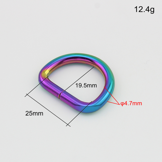 Heavy Duty Metal Sewing Rings, Rainbow Open D-Ring Belt Rings, 10-50 Pieces, Full Size 10-13-15-25-32-38mm, For Sewing Wholesale