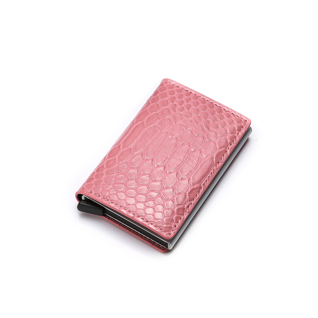 RFID Women Credit Card Holder Aluminum Metal Wallet Ladies Small Slim Business ID Card Holder Card Holder Bag Card Holders Pass Holder