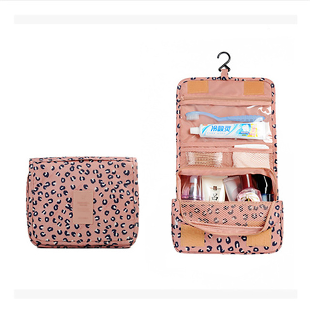 Women Travel Bath Make Up Bag Ladies Waterproof Hanging Cosmetic Bags Female Zipper Essential Toiletry Bag Travel Organizer