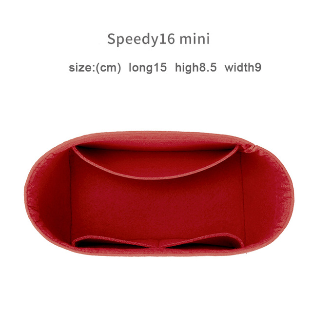 Felt Insert Bag Fit For Speedy 16 20 25 30 35 Women Bag Female Organizer For Cosmetic Pocket Mirror Keep Shape Improve Inner Space