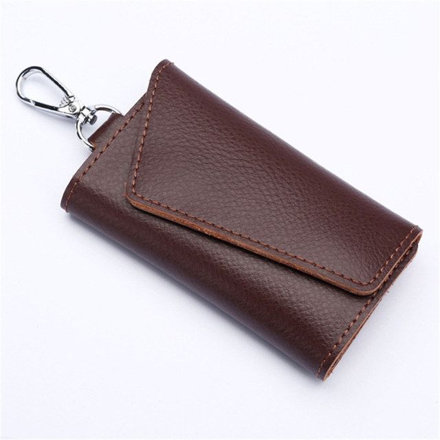 Key Ring Case Holder Original Real Leather Male Trendy Multifunction Coin Wallet Car Remote Chain Designer Key Package Bag