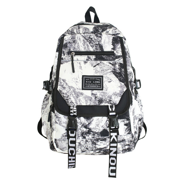 graffiti backpack laptop men canvas school bags teenage large cartoon letters printing backpacks travel bag sac mochila