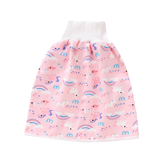 Prevent Baby Bedwetting Pure Cotton Baby Skirt To Prevent Urine Leakage 2 in 1 Toilet Learning Pants Reusable Washable Skirts