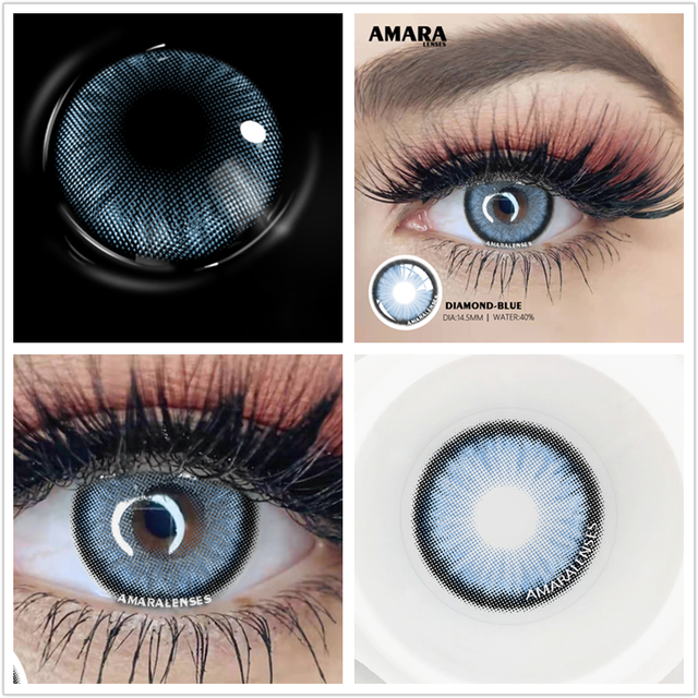 AMARA 1 Pair Colored Contact Lenses For Eyes OMG Series Soft Contact Lenses Beauty Contact Lenses Eye Cosmetic Color Lens Eyes