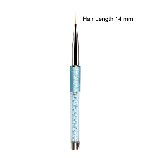 5/7/9/11/14/20mm Nail Art Liner Brushes for Manicure Acrylic Thin Line Flower Design Drawing Pen UV Gel Brush Painting Tools