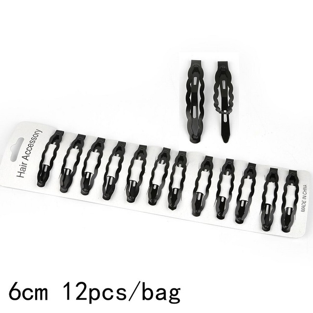 Black Sample 12pcs/set Metal Hair Barrettes Hairpins BB Headbands Hair Clip for Girls Womens Hairgrips Hair Styling Accessories