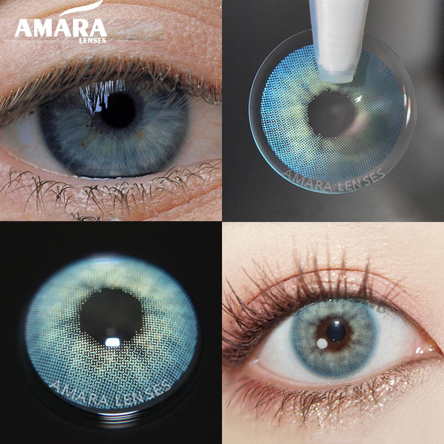 AMARA عدسات لاصقة 2 قطعة عدسات ملونة عيون سنوية ملونة اتصالات جمال العين اتصالات مستحضرات التجميل عدسة عدسات لاصقة ملونة