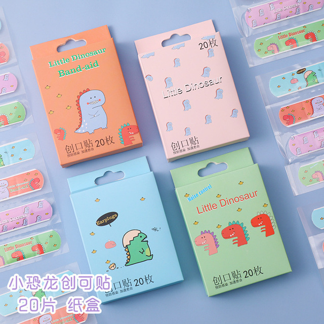 Cute cartoon boxes of waterproof dressing 20 children's hemostatic stick band aid small pure and fresh and breathable wear feet