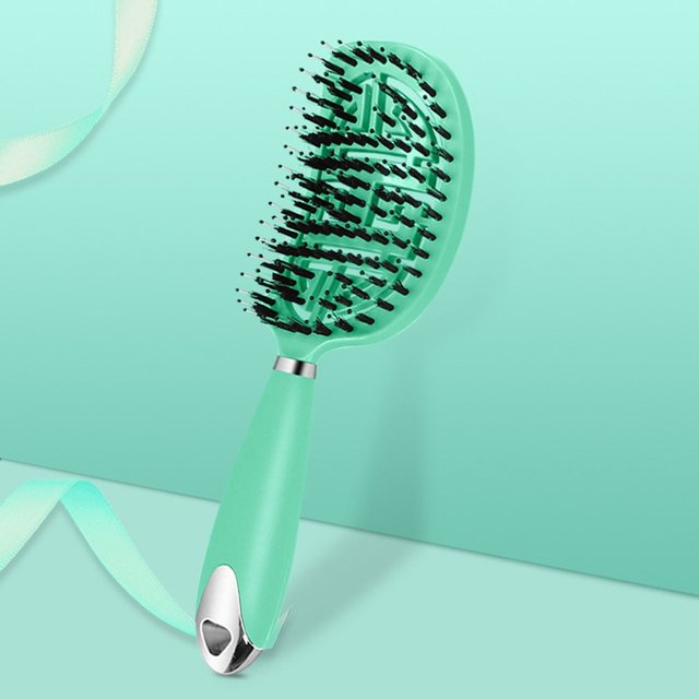 Scalp Massage Comb For Women, Bristles And Nylon, For Wet Or Curly Hair, Detangling Hair, For Hairdressing Salon