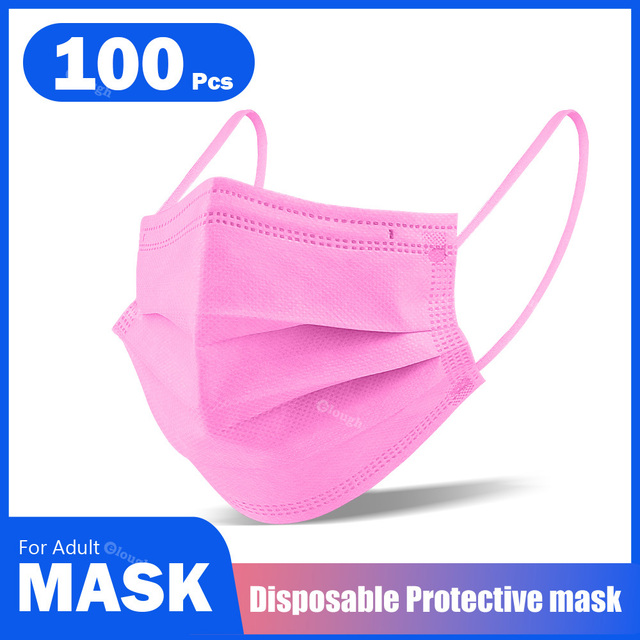 Adult Disposable Colorful Mouth Mask 3 Layers Protective Face Masks mascarillas quiurgicas mascarillas desechables