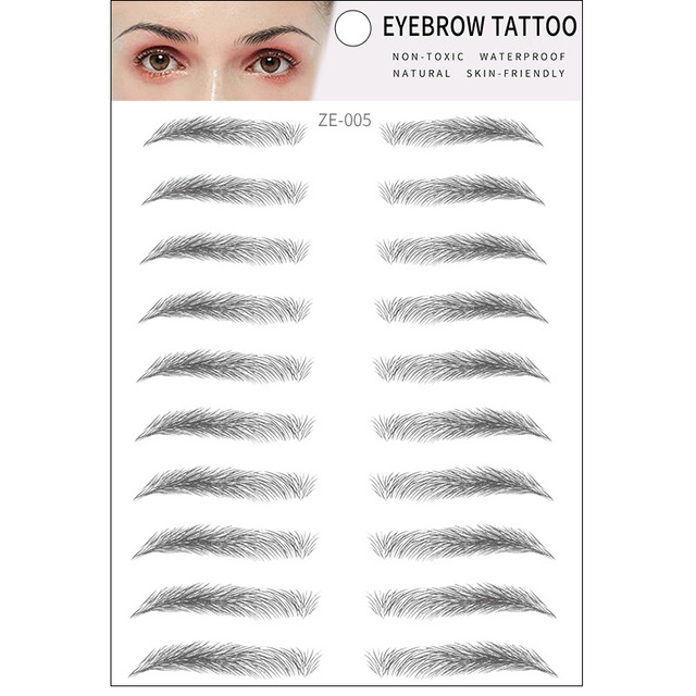 4D Eyebrows Makeup Waterproof Eyebrow Tattoo Sticker Hair Like Long Lasting Natural Fake Eyebrow Lamination Cosmetics