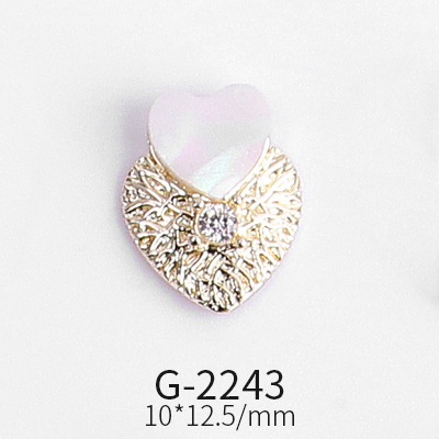 Nail Art Accessories Net Red Nail Art Real Gold Zircon Love Lion Anchor Micro Inlaid Nail Diamond Decoration G-2239