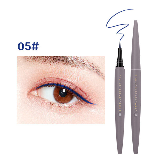 DEROL Easy To Smudge Eyeliner Pen Not Easy To Fade Waterproof Quick Drying Eyeliner Fashion Women Cute Makeup 8 Colors Optional