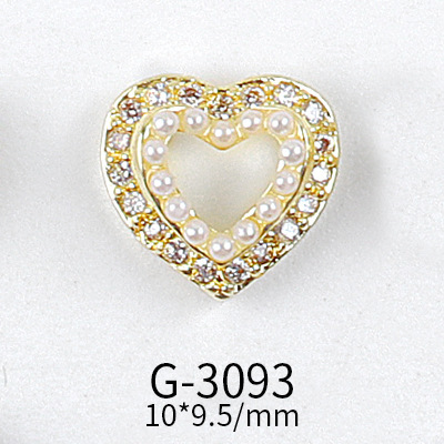 Net Red Nail Art Zircon Love Jewelry Series Candy Love LOVE Double Layer Three-dimensional Love Preservation G-3089