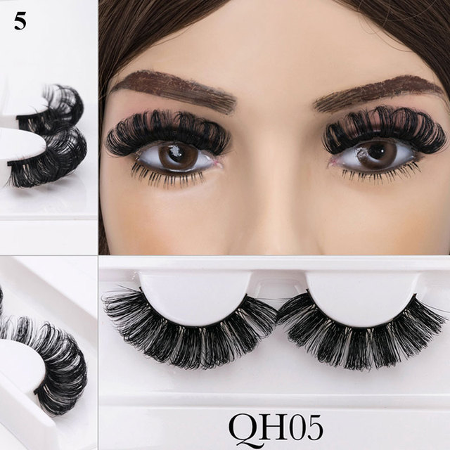 1pairs 8-20mm False Eyelashes Russia Curl Lashes DD Volume Handmade Thick Mink Eyelashes Full Strip Lashes Cruelty Free Cilios