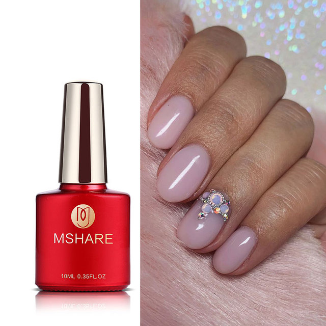 MSHARE Light Brown Nail Builder Liquid Gel In Bottle Nail Extension Quick Build Clear Led UV Gel 10ml