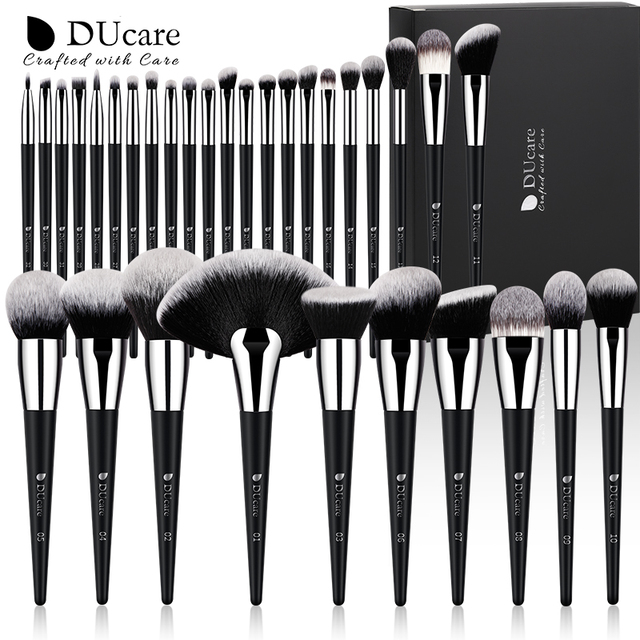 DUcare Makeup Brushes Set 8- 27pcs Powder Foundation Eyeshadow Synthetic Goat Hair Cosmetics Make Up Brush pinceaux de maquillage