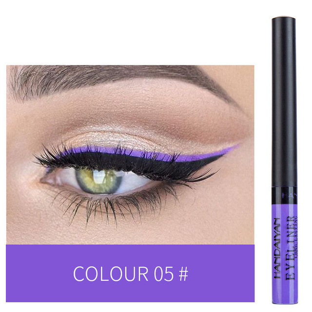 12 Colors Liquid Eyeliner Pen Set Waterproof Long Lasting Matte Colorful Eye Liner Cosmetic Quick Dry White Green Liner Makeup Kit