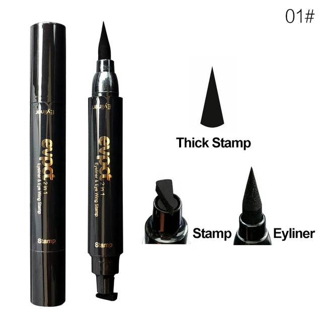 2 In1 Eyeliner Seal Eye Wing Seal Stars Liquid Eyeliner Pencil Stamp Triangle Seal Eye Liner Waterproof Quick Dry Cosmetics