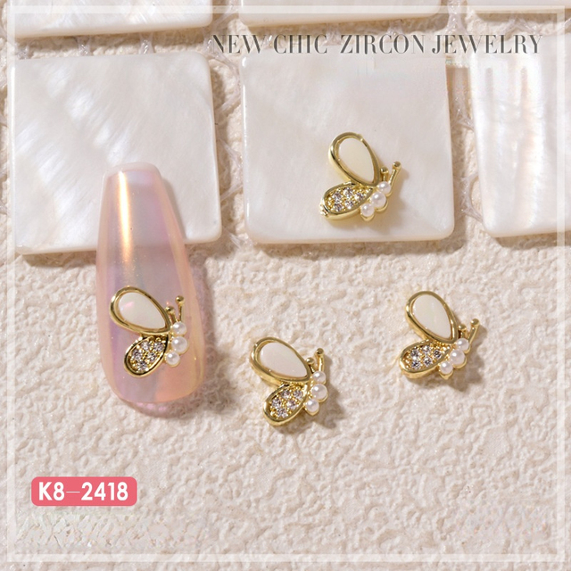 Nail Art Zircon Jewelry Bowknot Pearl Accessories Explosive Flower Color Preserved Decorative Diamond Nail