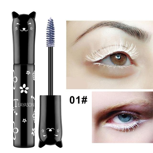 4 Color Thick Mascara Curling Lengthening Eye Lashe Waterproof Long Lasting Blue Pink Brown Quick Dry Mascara Eyes Makeup TSLM1