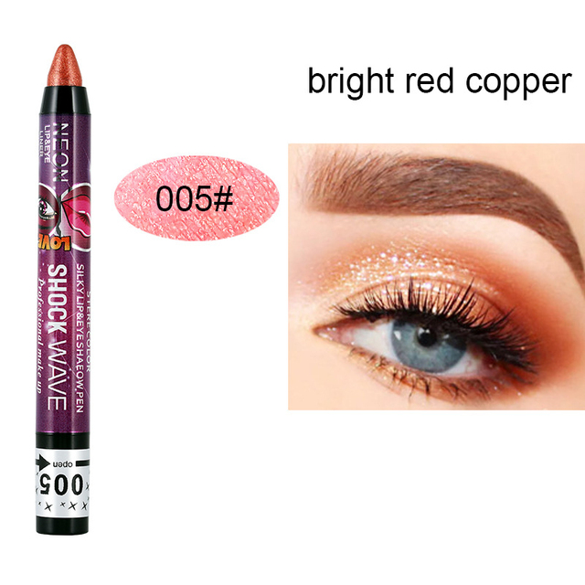 12 Colors Highlighter Eyeshadow Pencil Waterproof Glitter Matte Eye Shadow Makeup Pigment Cosmetic White Eyeliner Pen