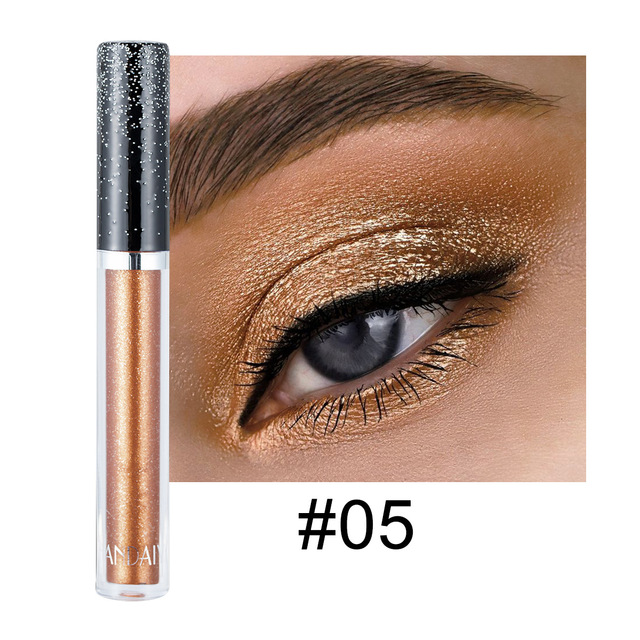 New Golden Shiny Liquid Eyeshadow Metallic Diamond Glitter Eyeshadow Palette Lasting Shimmer Pigmented Eye Shadow Cosmetics 1PC