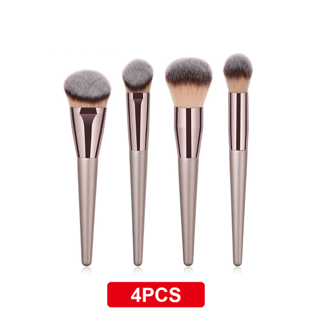 Hot Champagne Makeup Brushes Set for Cosmetics Foundation Powder Blush Eyeshadow Kabuki Blending Face Beauty Makeup Tool