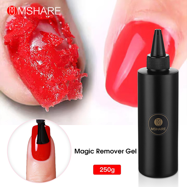 MSHARE No Burn Reinforcement Gel Russian Self Leveling Builder Reinforcement Nail Top and C-Curve Alignment Base Soak Off Nail Gel 250g