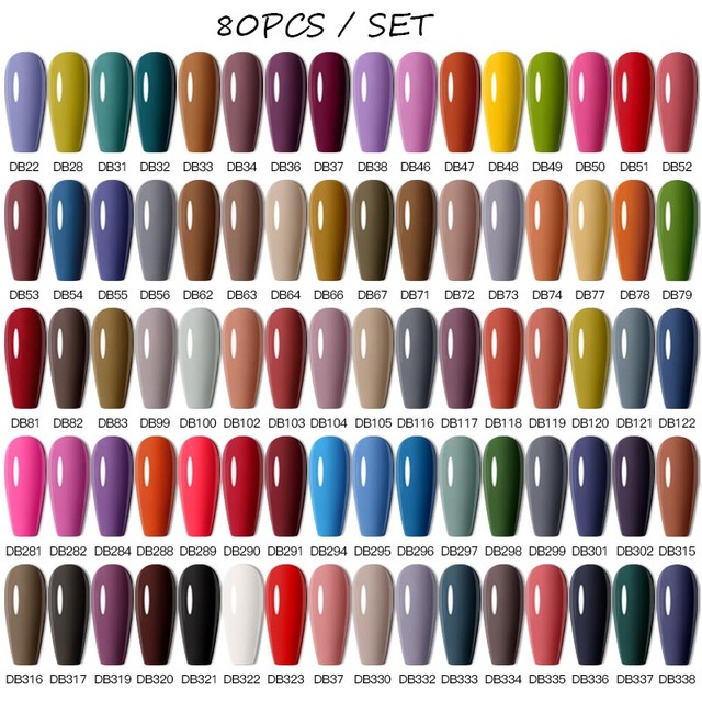 MTSSII 120pcs Gel Polish Set Semi Permanent UV LED Gel Varnish Soak Off Nail Art Glitter Colorful Gel Manicure DIY Big Set