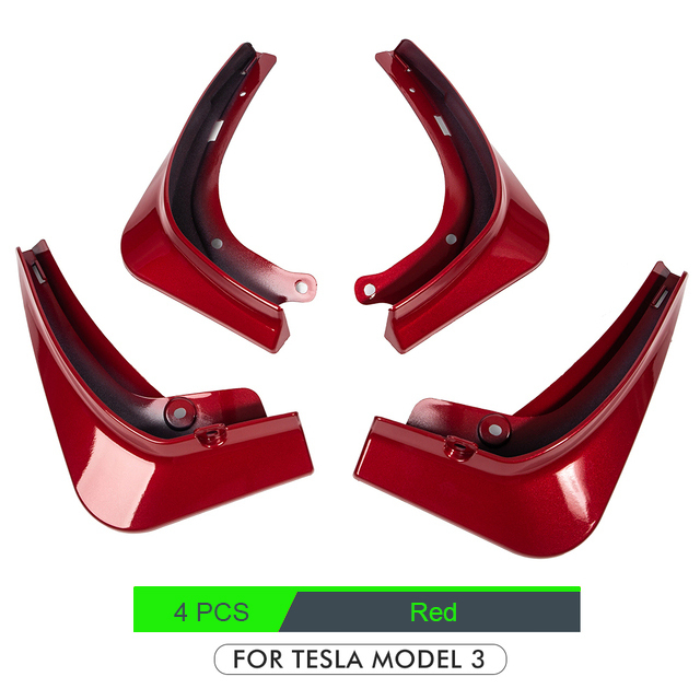 Mudguards For Tesla Model 3 2021 2022 Accessories Rear Wheel Fenders Mudguards Carbon Fiber ABS No Drilling Needed