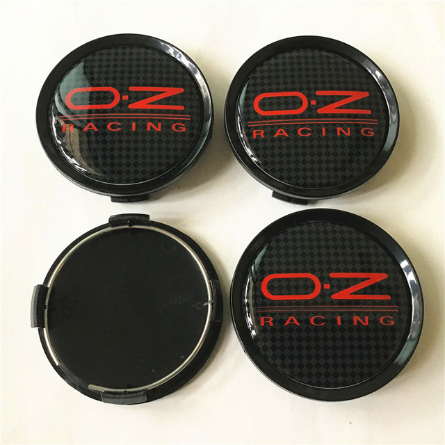 4pcs 74mm oz racing car wheel center cap wheel covers emblem badge hub car styling