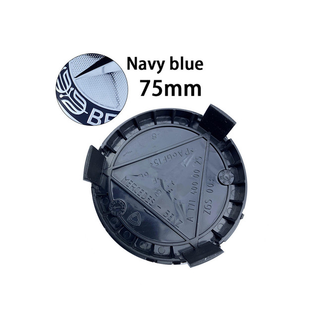 20pcs 75mm Black Blue Wheel Center Cap Hub Cover Emblem Badge Emblem for Mercedes-Benz W205 W204 W212 A1714000025 Car Accessories