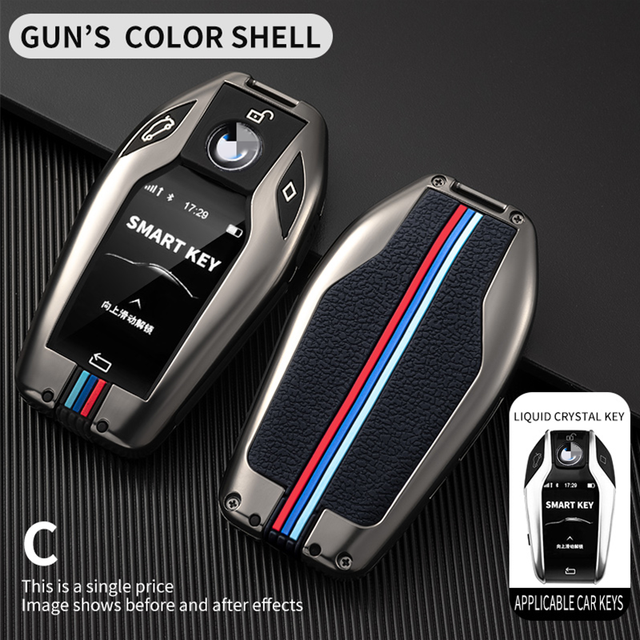 Full Cover Car Key Case Cover Fluorescent Zinc Alloy For BMW G30 X3 X4 X5 X7 G31 G32 I12 I15 G01 G02 G05 G07 G11 G12 Accessories