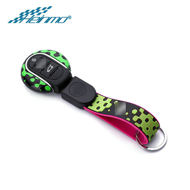 Car Styling Mini Key Case For Mini Cooper S JCW F54 F55 F56 F57 F60 Clubman Countryman Car Key Shell Accessories Rope For Mini F56 Key Case