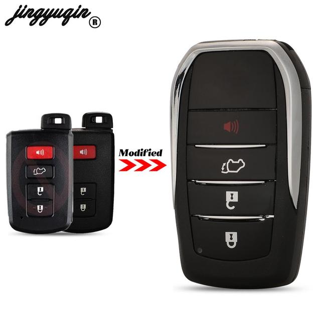 jingyuqin 2/3/4 Buttons Remote Control Key For Toyota Fortuner Prado Camry Rav4 Highlander Crown Housing Case Smart Keyless