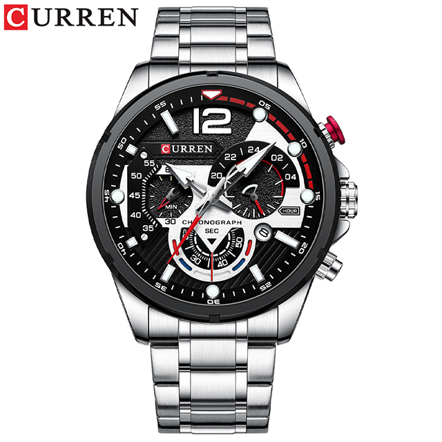 CURREN Casual Business Chronograph Waterproof Stainless Steel Men's Watch New Luxury Fashion Quartz Men's Watches