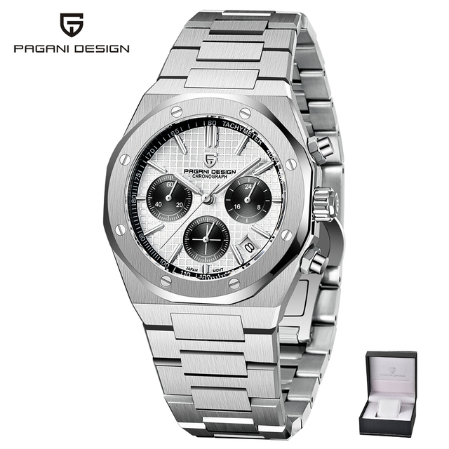 2021 New PAGANI Design Men Sports Quartz Watches Top Brand Sapphire Stainless Steel 200M Waterproof Chronograph Reloj Hombre