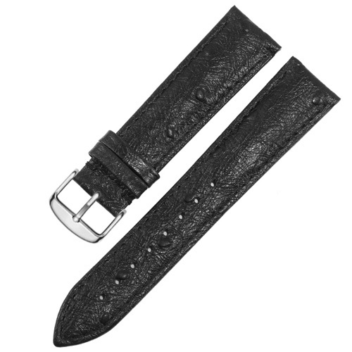 Ostrich Pattern Leather Watchband 12 13 14 15 16 17 18 19 20 21 22 23 24mm Black Blue Red Bracelet for Men and Women Watch Chain