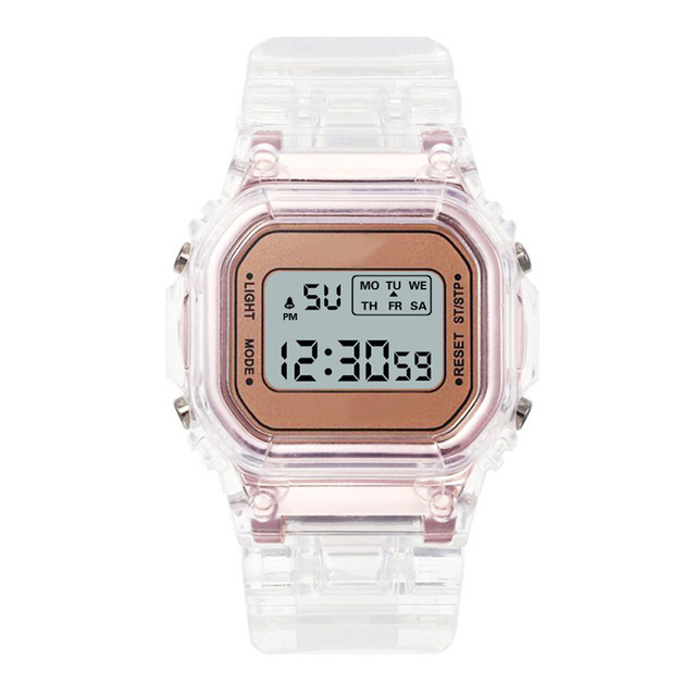 Transparent Digital Watch Square Women Electronic Sports Watches Wristwatch Clock Reloj Mujer Watches Dropshipping