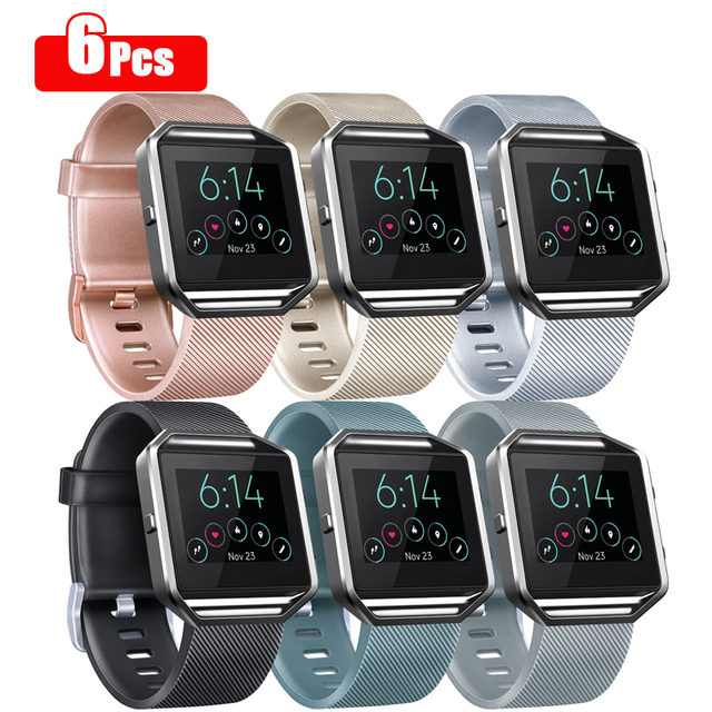 6pcs/4pcs/3pcs TPU Watch Strap for Fitbit Blaze Band Smartwatch Wristband Watchband Bracelet for Fitbit Blaze Strap Accessory