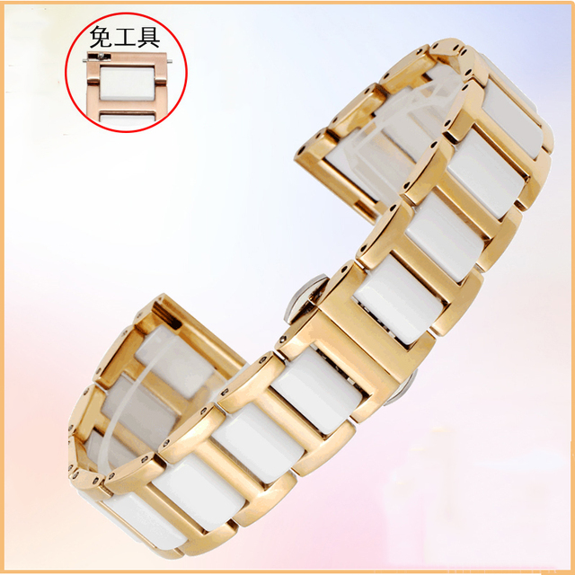 ceramic bracelet in stainless steel watchband 12 13 14 15 16 17 18 20 22mm watch strap women man fashion wrist band